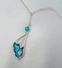 Silver Waist Chain Blue Butterfly Wings